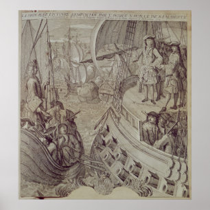 Affiche Victoire de la marine de Louis XIV