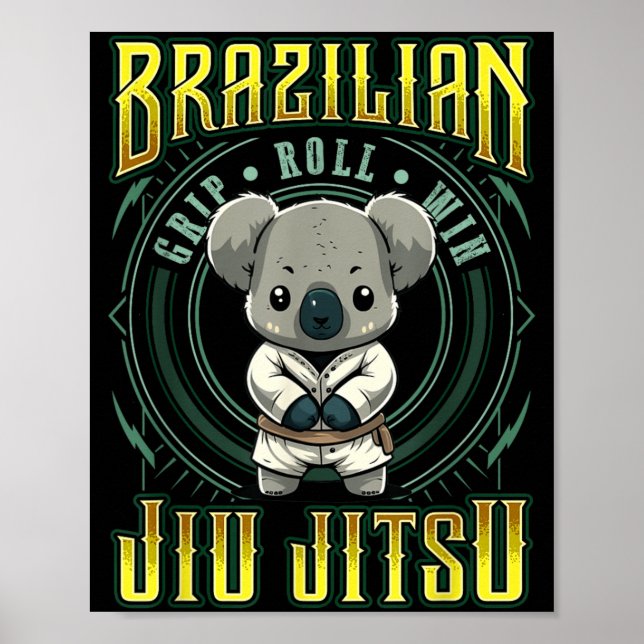 Affiche Victoire de la prise BJJ - Jiu Jitsu de grappling  (Devant)