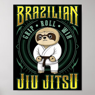 Affiche Victoire de la prise BJJ - Paresseux de Jiu Jitsu