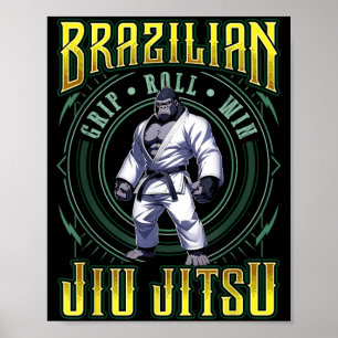 Affiche Victoire de la prise de rouleau BJJ - Gorille de J