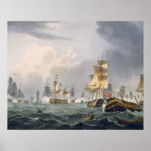 Affiche Victoire de Lord Howe, 1er juin 1794, gravée par T
