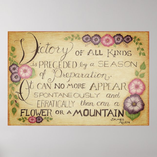 Affiche Victoire de toutes sortes - James Allen Citation P (Devant)