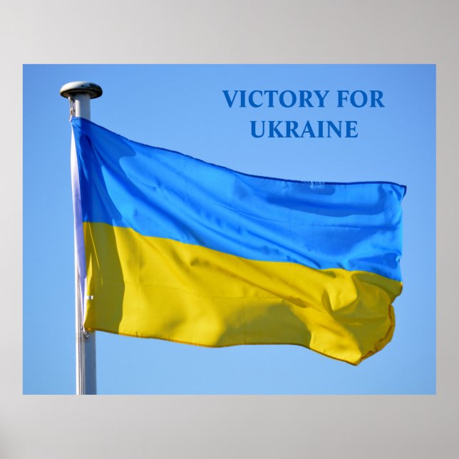 Affiche Victoire pour l'Ukraine Le drapeau reste fort (Devant)