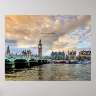 Affiche Victoria Bridge, Londres, Angleterre