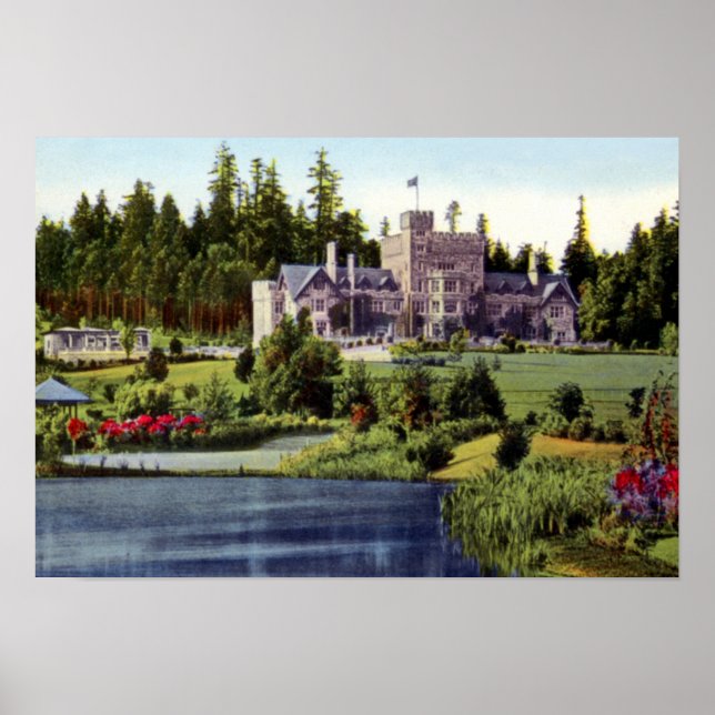 Affiche Victoria Colombie-Britannique Canada Hatley Castle (Devant)