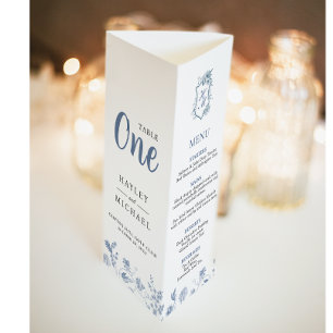 Affiche VICTORIA Regency Blue French Garden Tri Menu Fold