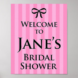 Affiche Victoria Secrets Theme Bridal Shower Welcome Sign