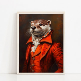 Affiche Victorian Animal Portrait, Vintage Animal Print, 