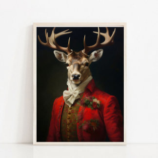 Affiche Victorian Animals Portrait, Royal Animal Painting,