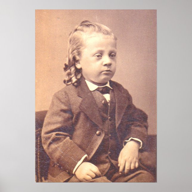 Affiche Victorian boy with unfortunate hair style (Devant)