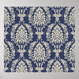 Affiche Victorian Damask Wallpaper Motif Vintage