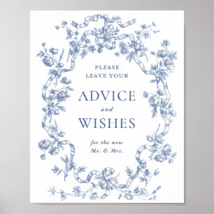 Affiche Victorian Dusty Blue French Garden Conseils & Souh