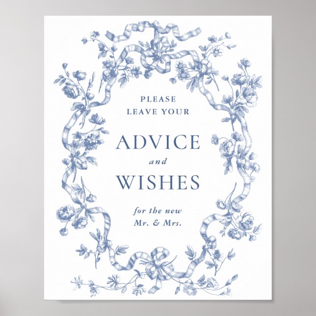 Affiche Victorian Dusty Blue French Garden Conseils & Souh (Devant)