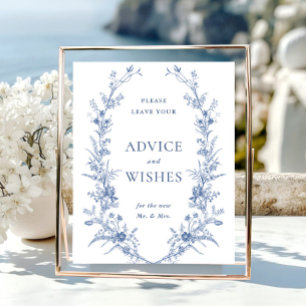 Affiche Victorian Dusty Blue French Garden Conseils & Souh