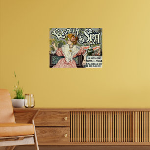 Affiche Victorian Era Art Nouveau Elixir Annonce