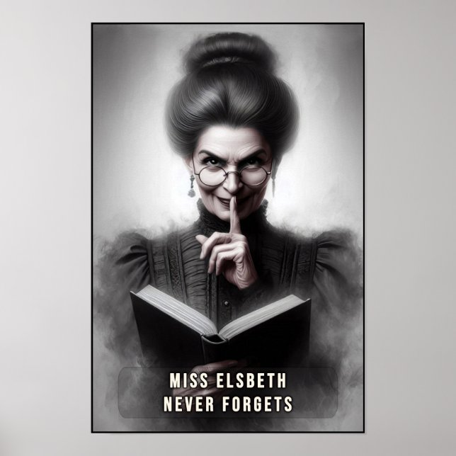 Affiche Victorian Era Creepy Headmistress Portrait Wall (Devant)