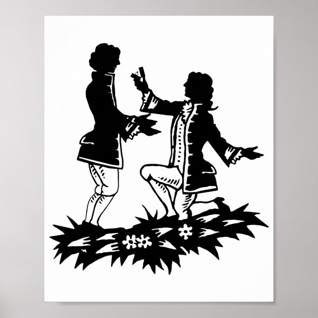 Affiche Victorian Gay Man propose la silhouette de Lover (Devant)