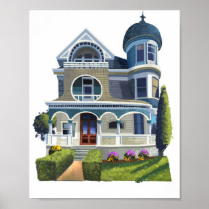 Affiche Victorian house