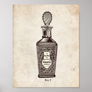 Affiche Victorian Perfume Bottle Illustration