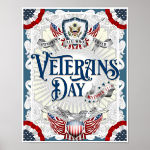 Affiche "VICTORIAN VETERANS DAY" Stock lourd