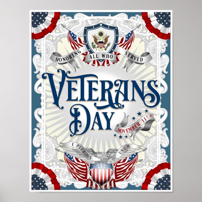 Affiche "VICTORIAN VETERANS DAY" Stock lourd (Devant)