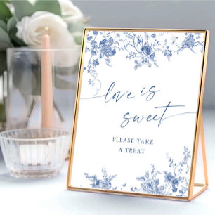 Affiche Victorien Dusty Blue French Garden Love is Sweet