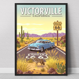 Affiche Victorville Californie vintage