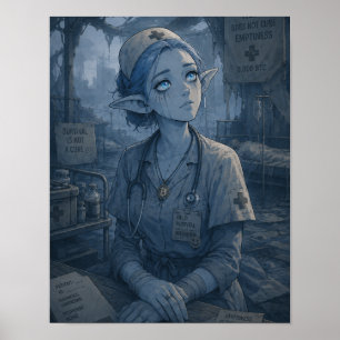 Affiche Vide / Infirmière / Hôpital de campagne