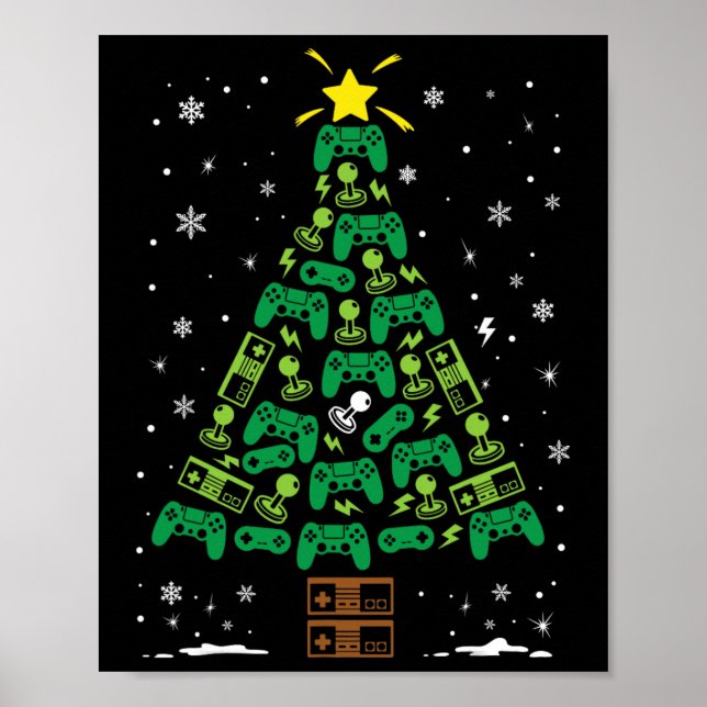 Affiche Vidéo nerd Jeu d'amour famille correspondant Noël  (Devant)