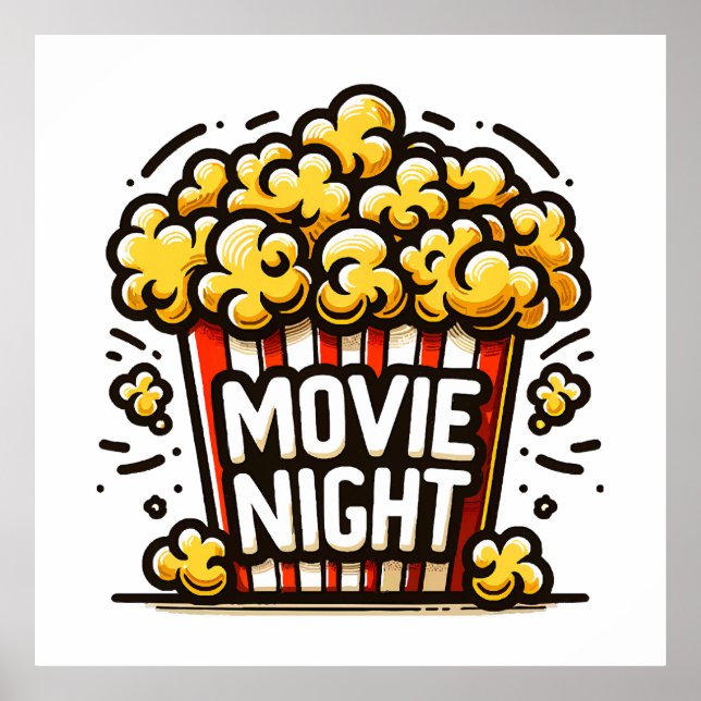 Affiche Vidéo Night Delight Jouer Popcorn (Devant)