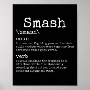 Affiche Vidéogames Smash Définition Funny Jeu Vidéo Gamer