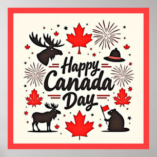Affiche Vidéos amusantes de la fête du Canada