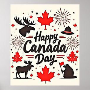 Affiche Vidéos amusantes de la fête du Canada