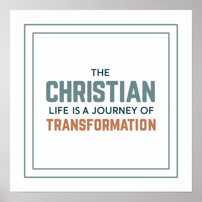 Affiche Vie chrétienne comme voyage de transformation épur (Devant)