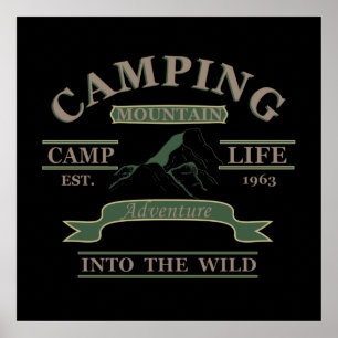 Affiche Vie de campeur de camping en plein air