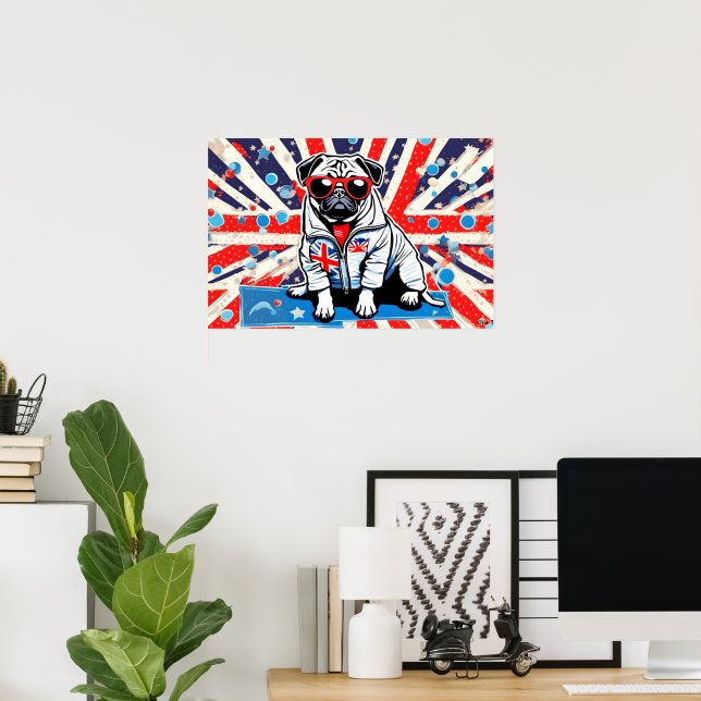 Affiche VIE DE carlin AU ROYAUME-UNI 2 (Bureau à domicile)