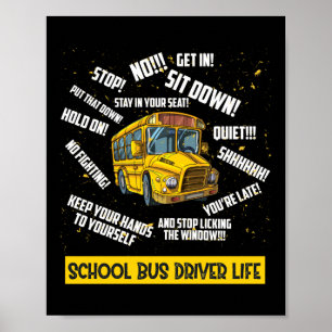 Affiche Vie du conducteur de bus scolaire