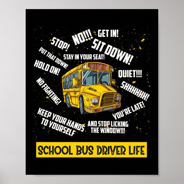 Affiche Vie du conducteur de bus scolaire (Devant)