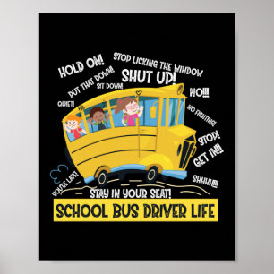 Affiche Vie du conducteur de bus scolaire