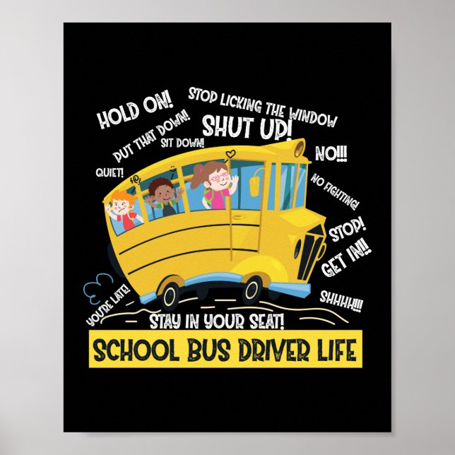 Affiche Vie du conducteur de bus scolaire (Devant)