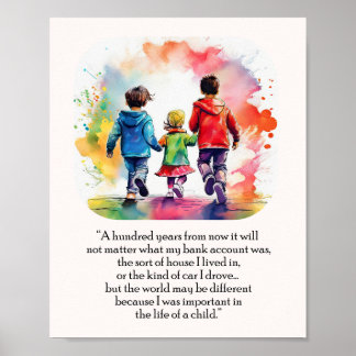 Affiche VIE D'UN ENFANT= Cent ans