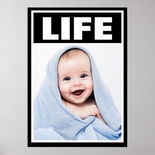 AFFICHE VIE INFANTILE DE BÉBÉ SOURIANT PRO-VIE