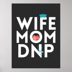 Affiche Vie infirmière Infirmière Praticien Maman Femme
