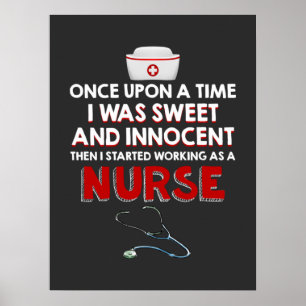 Affiche Vie infirmière   Je Travaille Comme Infirmière