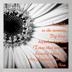 Affiche Vie inspirante dans le moment