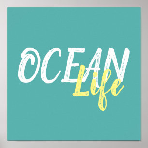 Affiche vie marine tropicale