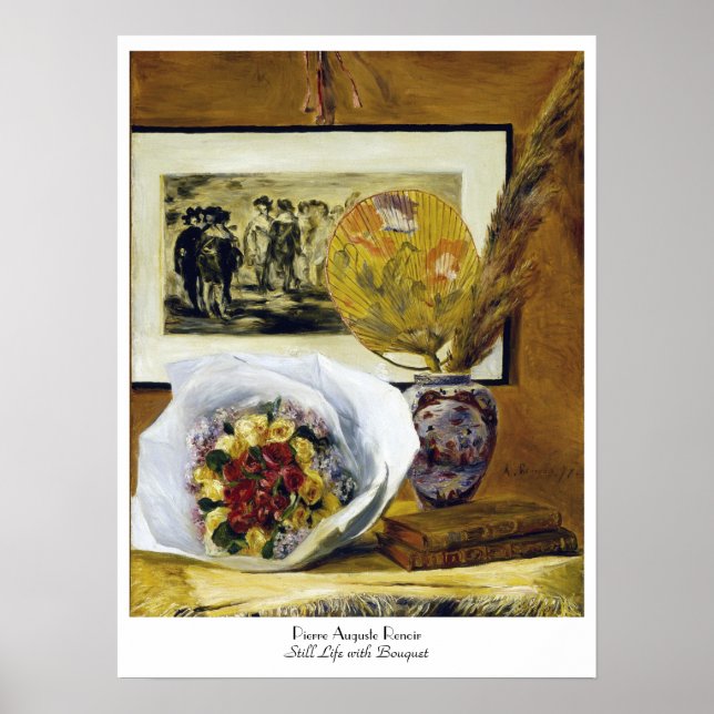 Affiche Vie morte avec Bouquet Pierre Auguste Renoir (Devant)
