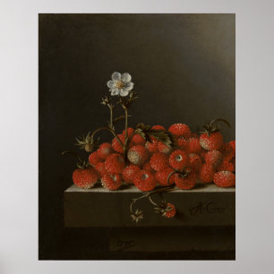 Affiche Vie morte avec fraises sauvages