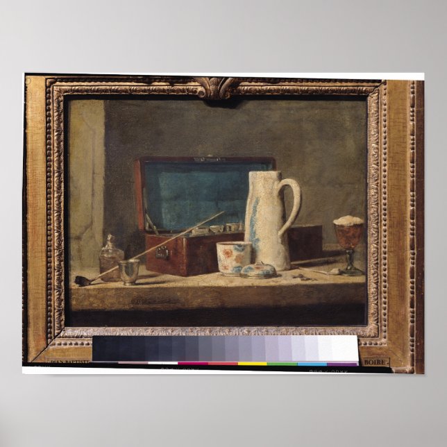 Affiche Vie morte des tuyaux et un verre à boire (Devant)