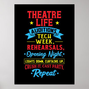 Affiche Vie théâtrale pour acteur